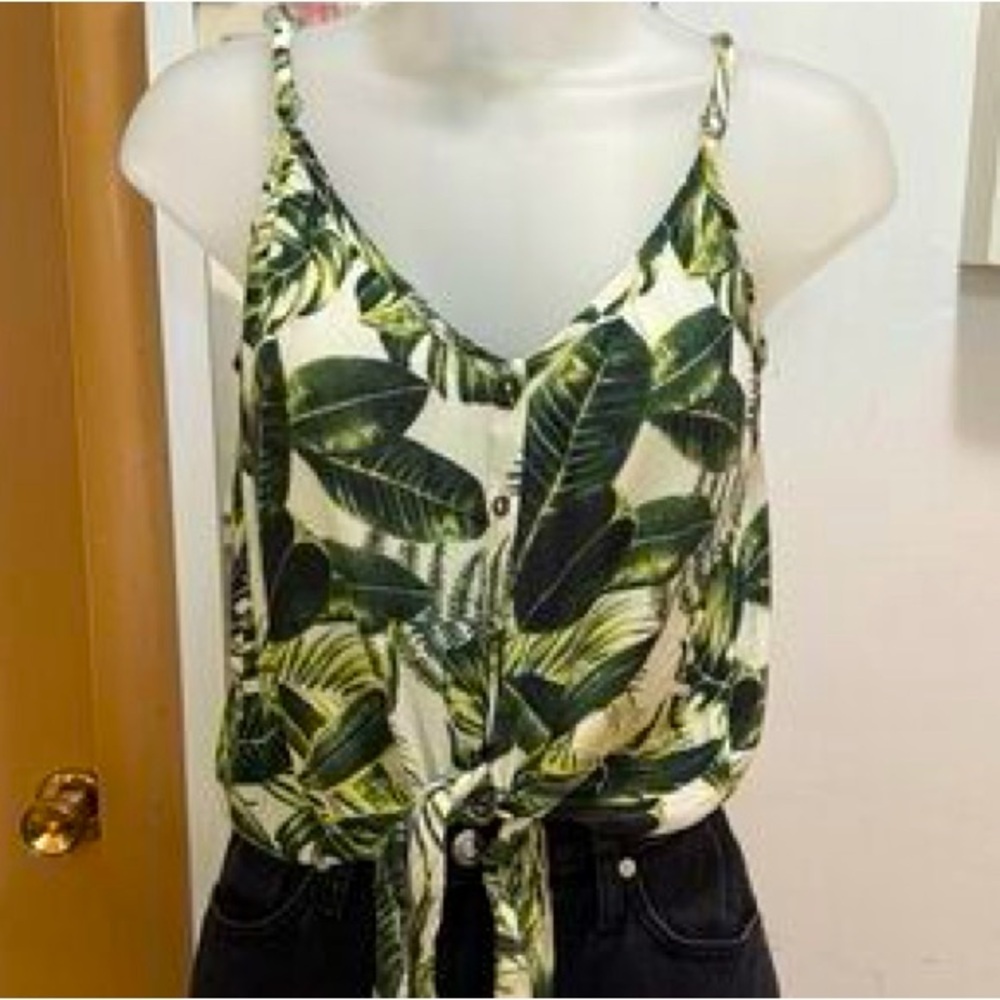 H&M Floral Tie Top